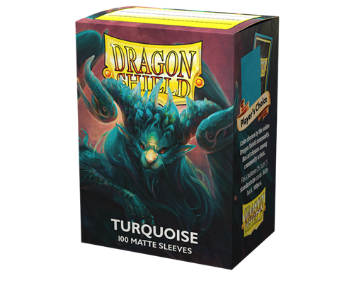 Dragon Shield Standard size Matte Sleeves Turquoise 'Atebeck' (100 Sleeves)