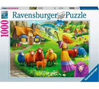 Ravensburger Puzzle 2D 1000 elementów Kolorowa wełna