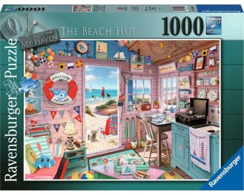 Ravensburger Puzzle 2D 1000 elementów Chatka na plaży