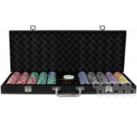 Фабрика Покера: Премиум-набор из 500 фишек для покера с номиналом в кожаном кейсе (RU)