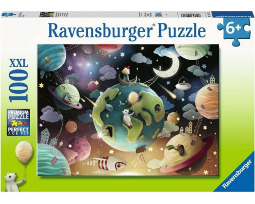 Ravensburger Puzzle 100 elementów XXL Kosmiczny plac zabaw