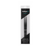 Vallejo - Brush Set / Pro Modeler - Definition Set - Natural Hair (Sizes 4/0, 3/0 & 2/0)