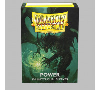 Dragon Shield Dual Matte Sleeves - Metallic Green / Power (100 Sleeves)