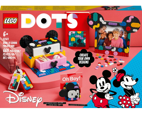 LEGO DOTS™ Mickey Mouse & Minnie Mouse Back-to-School Project Box (41964)