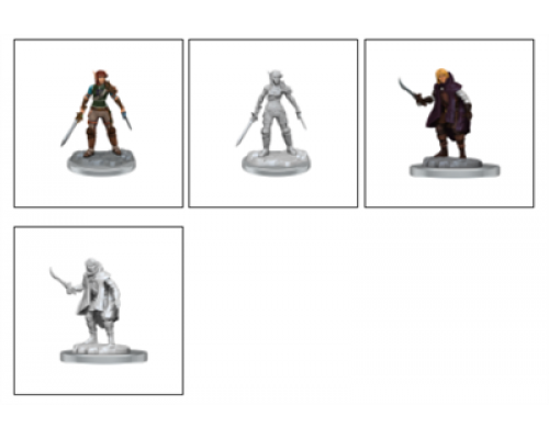 D&D Nolzur's Marvelous Miniatures: Elf Rogue & Half-Elf Rogue Protégé