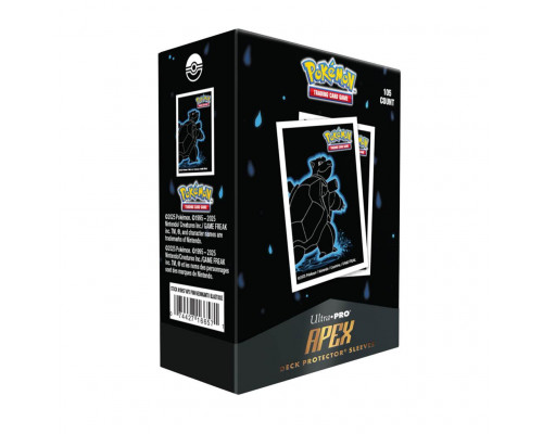 UP - Neon Kanto 105ct APEX Deck Protector Sleeves Blastoise for Pokémon