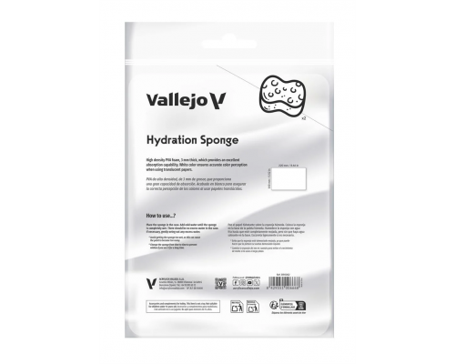 Vallejo - Wet Palette Accesories - 2 Reusable hydration sponges (220 x 140 mm)