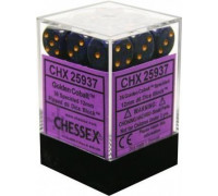 Chessex Speckled 12mm d6 Dice Blocks with Pips (36 Dice) - Golden Cobalt