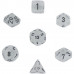 Chessex Frosted 7-Die Set - Clear w/black