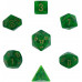 Chessex Vortex 7-Die Set - Green w/gold
