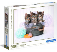 Clementoni Puzzle 500 elementów High Quality Kittens and Soap