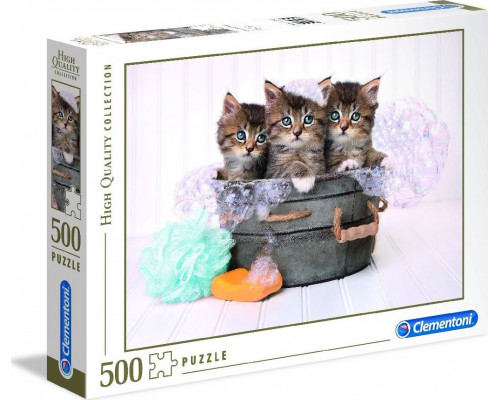 Clementoni Puzzle 500 elementów High Quality Kittens and Soap
