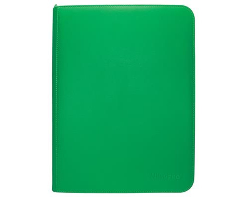 UP - Vivid 9-Pocket Zippered PRO-Binder: Green