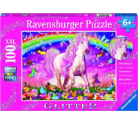 Ravensburger Puzzle 100 Jednorożec XXL brokat