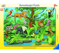 Ravensburger Puzzle 11 Co tu pasuje? Zwierzęta lasu deszczowego