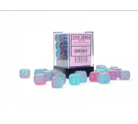 Gemini 12mm d6 Gel Green-Pink/blue Luminary Dice Block (36 dice)