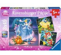 Ravensburger Puzzle 3x49 - Księżniczki Disneya (093397)