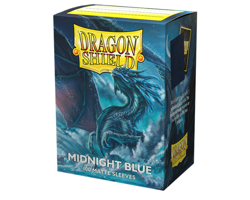 Dragon Shield Standard size Matte Sleeves - Midnight Blue (100 Sleeves)