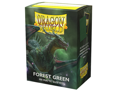 Dragon Shield Standard size Matte Sleeves - Forest Green (100 Sleeves)