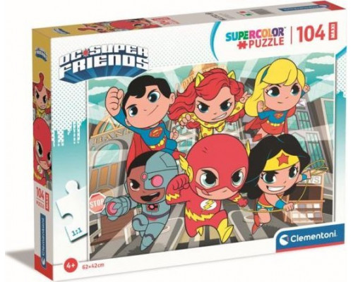 Clementoni Puzzle 104 Maxi Super Kolor DC Superfriends