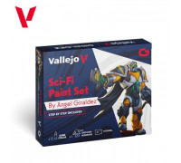 Vallejo - Game Color / 12 colors + figure - Sci-Fi Paint Set by Angel Giraldez 18 ml