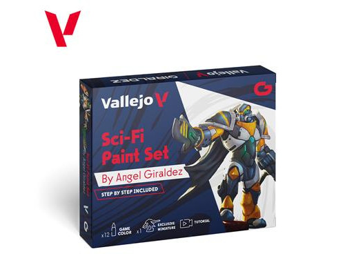 Vallejo - Game Color / 12 colors + figure - Sci-Fi Paint Set by Angel Giraldez 18 ml