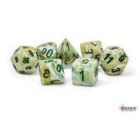 Chessex Marble Mega-hedral™ Green/dark green 7-Die Set