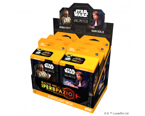 FFG - Star Wars: Unlimited - Jump to Lightspeed Spotlight Deck Display (6 Decks) - IT