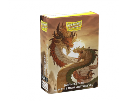 Dragon Shield Sleeves - Japanese size - Matte Dual Art - Wood Snake 2025 (60 Sleeves)