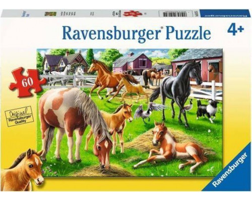 Ravensburger Puzzle 60el Szczęśliwe konie 051755 Ravensburger