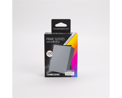 Gamegenic - Prime Sleeves Dark Gray 66x91