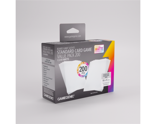 Gamegenic - Matte Sleeves Standard Card Game-Size Value Pack 200