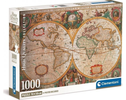 Clementoni CLE puzzle 1000 Compact Mappa Antica 39706