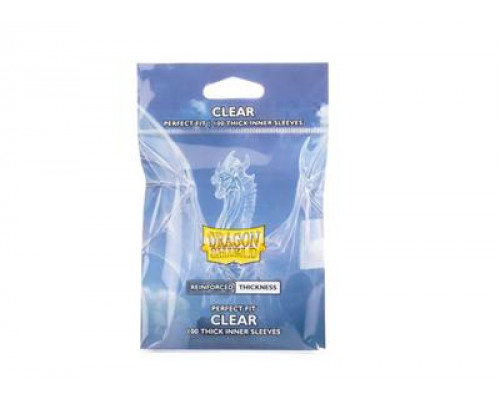 Dragon Shield Standard size Perfect fit - Inner Sleeves - Thick Inner Clear (100 Sleeves)