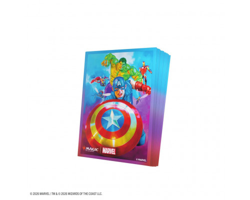 Magic: The Gathering | Marvel Super Heroes Premium Art Sleeves - Captain America, Team Leader