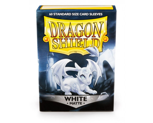 Dragon Shield Standard Sleeves - Matte White (60 Sleeves)