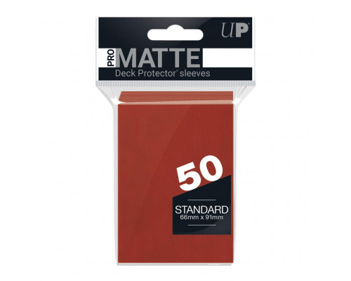 UP - Standard Sleeves - Pro-Matte - Non Glare - Red (50 Sleeves)