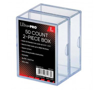 UP - 2-Piece Storage Box - for 50 Cards - Clear (2 Boxes)