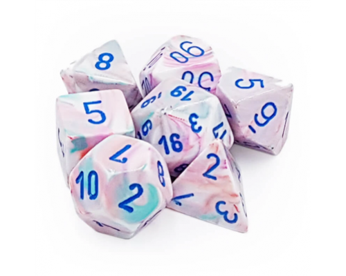 Chessex Festive Polyhedral 7-Die Set - Pop Art w/blue