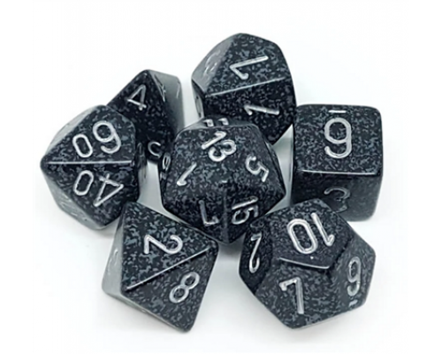 Chessex Speckled Polyhedral 7-Die Set - Ninja