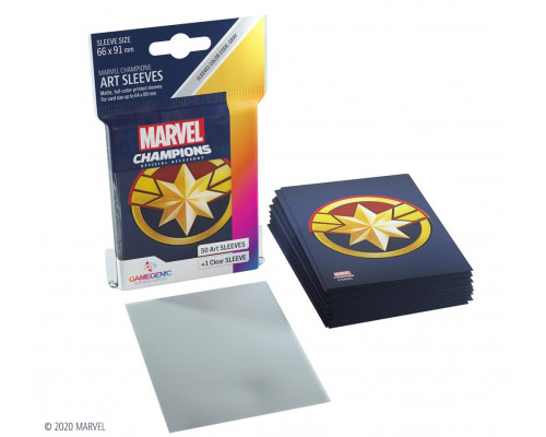 Gamegenic - Marvel Champions Art Sleeves - Captain Marvel (50+1 Sleeves)