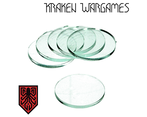 Kraken Wargames - Clear Base round 24x3mm (10)