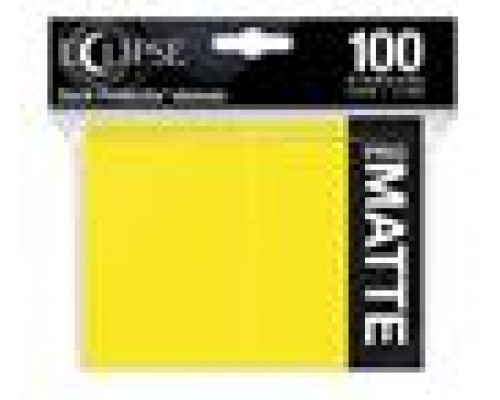 UP - Eclipse Matte Standard Sleeves: Lemon Yellow (100 Sleeves)