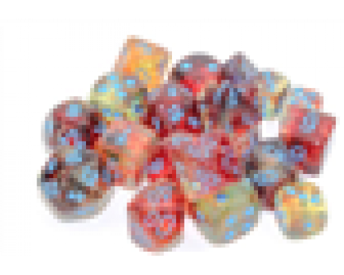 Chessex 16mm d6 Blocks - Nebula TM 16mm d6 Primary/blue Luminary Dice Block™ (12 dice)