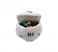 UP - D20 Plush Dice Bag - White