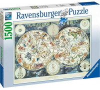 Ravensburger Puzzle Mapa Świata Fantastyczne zwierzęta