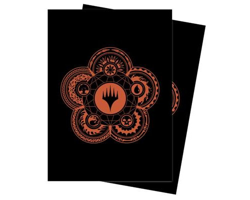 UP - Standard Sleeves for Magic: The Gathering Mana 7 Color Wheel (100 Sleeves)