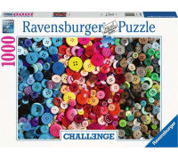 Ravensburger Puzzle 1000 el. Challange Kolorowe guziki