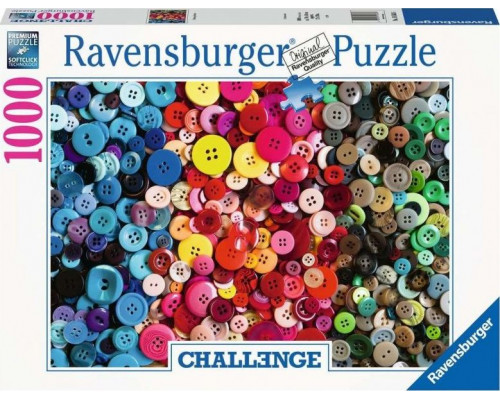 Ravensburger Puzzle 1000 el. Challange Kolorowe guziki