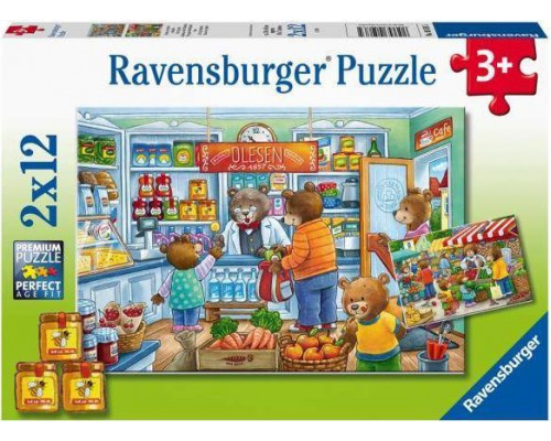 Ravensburger Puzzle 2x12 W supermarkecie